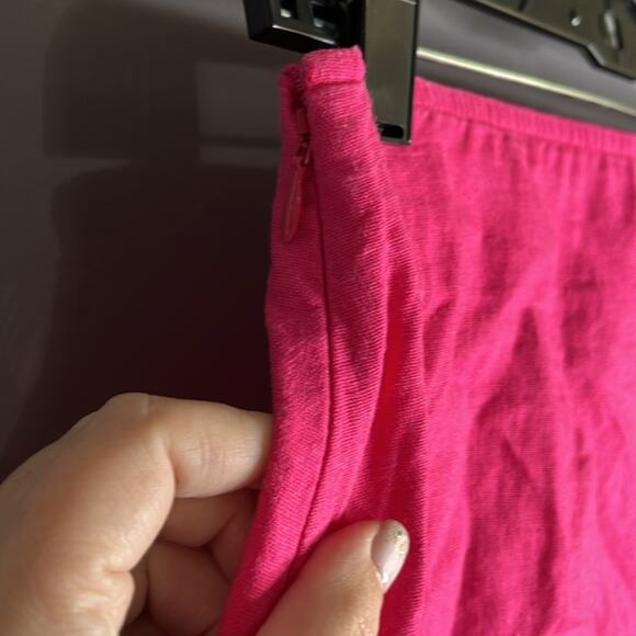Old Navy Pink Mini Linen Skirt With Side Zipper Size Medium - Picture 4 of 7
